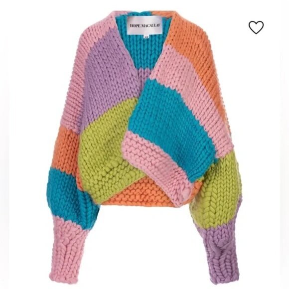 Hope Macaulay Daphne Colorblocked Wool Cardigan - Picture 2 of 4